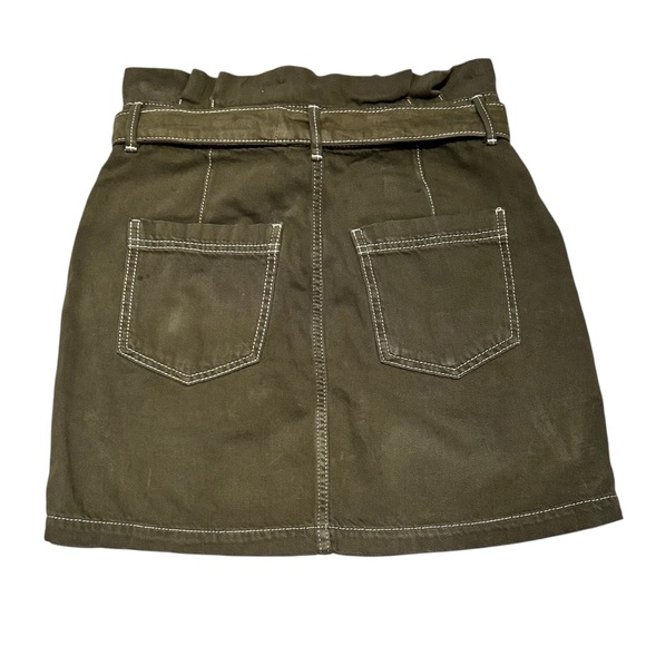 Free People Womens Splendor in The Grass Skirt Size 8 army green - Picture 2 of 10